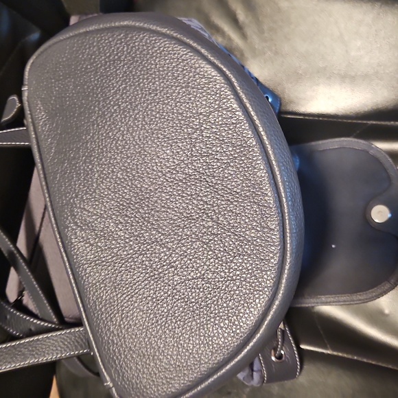 Coach Navy Monogram Drawstring Backpack - Picture 6 of 7